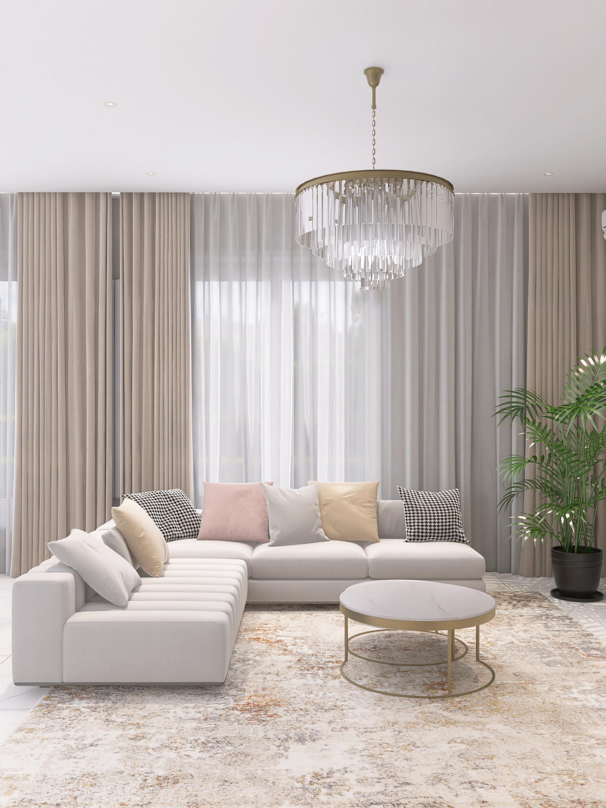 Кухня-гостиная в загородном доме.