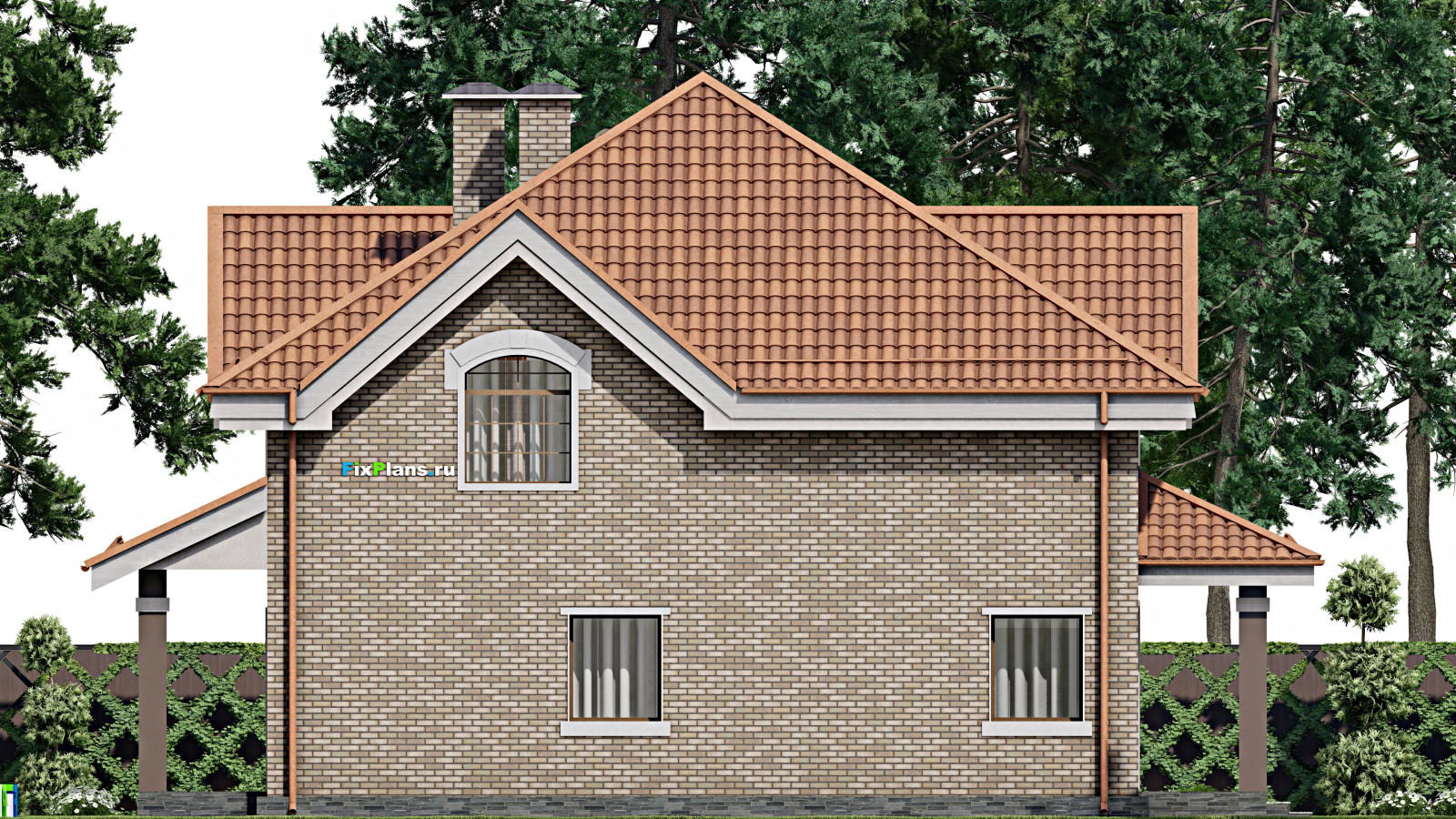 Проект дома с мансардой 15х9 м S152м2 F-9323