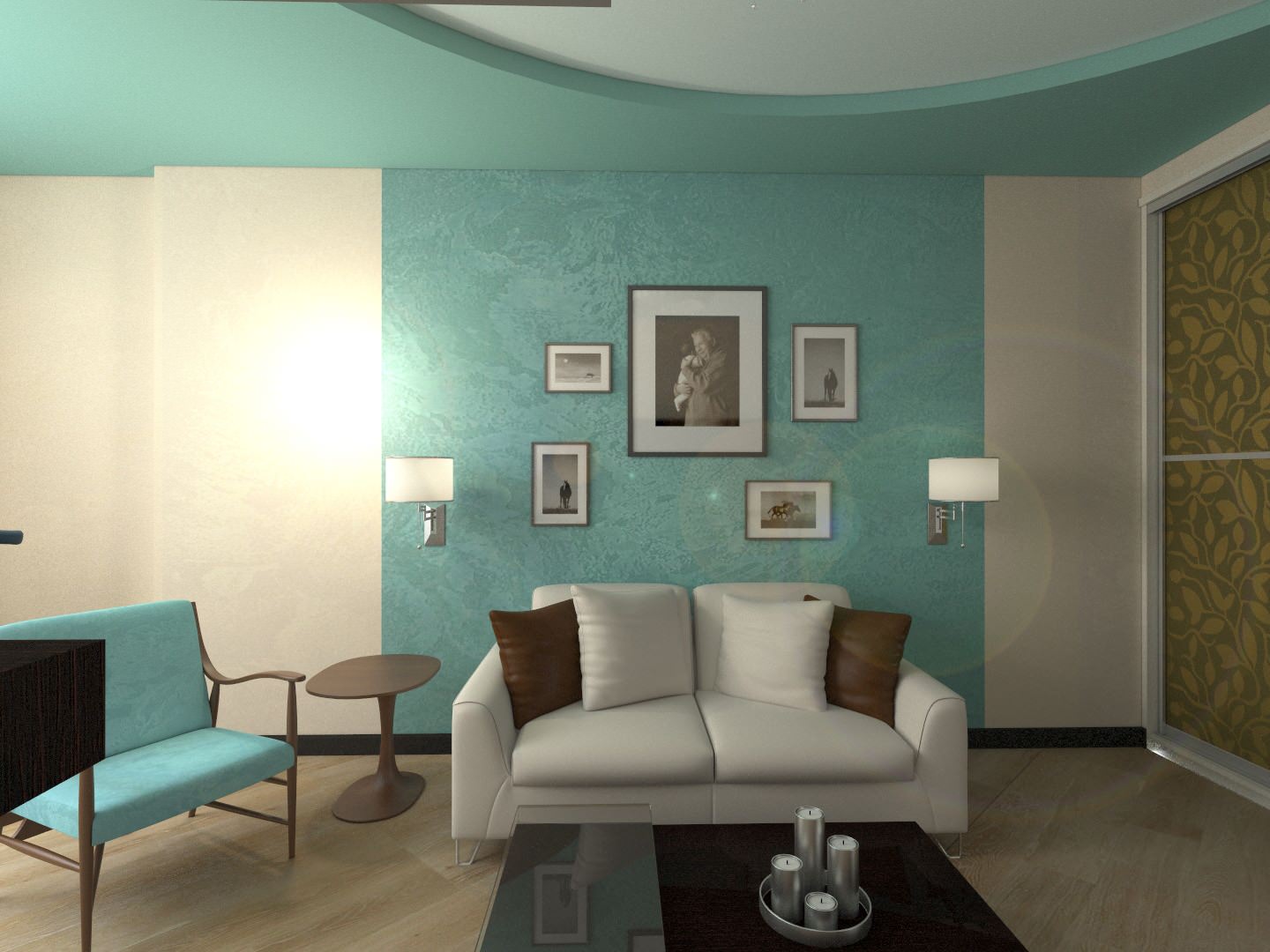 Комната в современном стиле для молодой девушки.