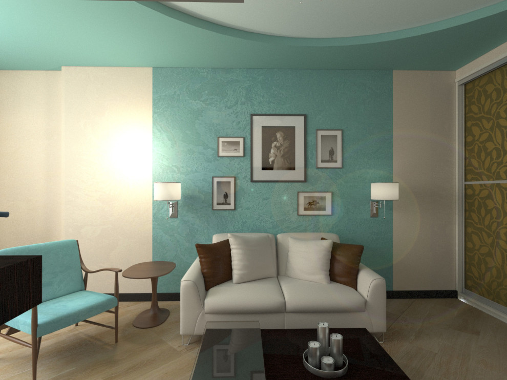 Комната в современном стиле для молодой девушки.