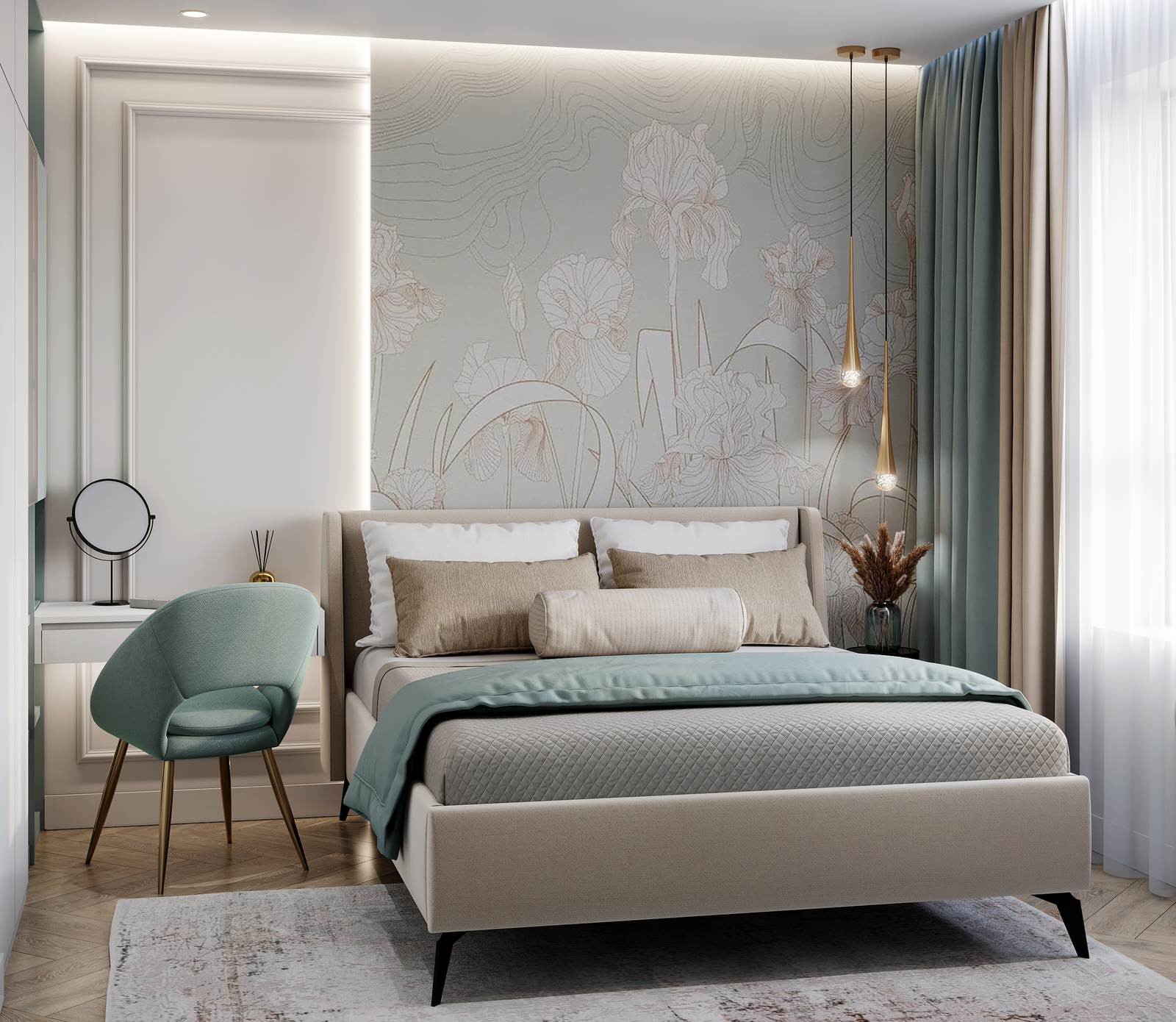 проект "Элегантные ассоциации на 63 м2"