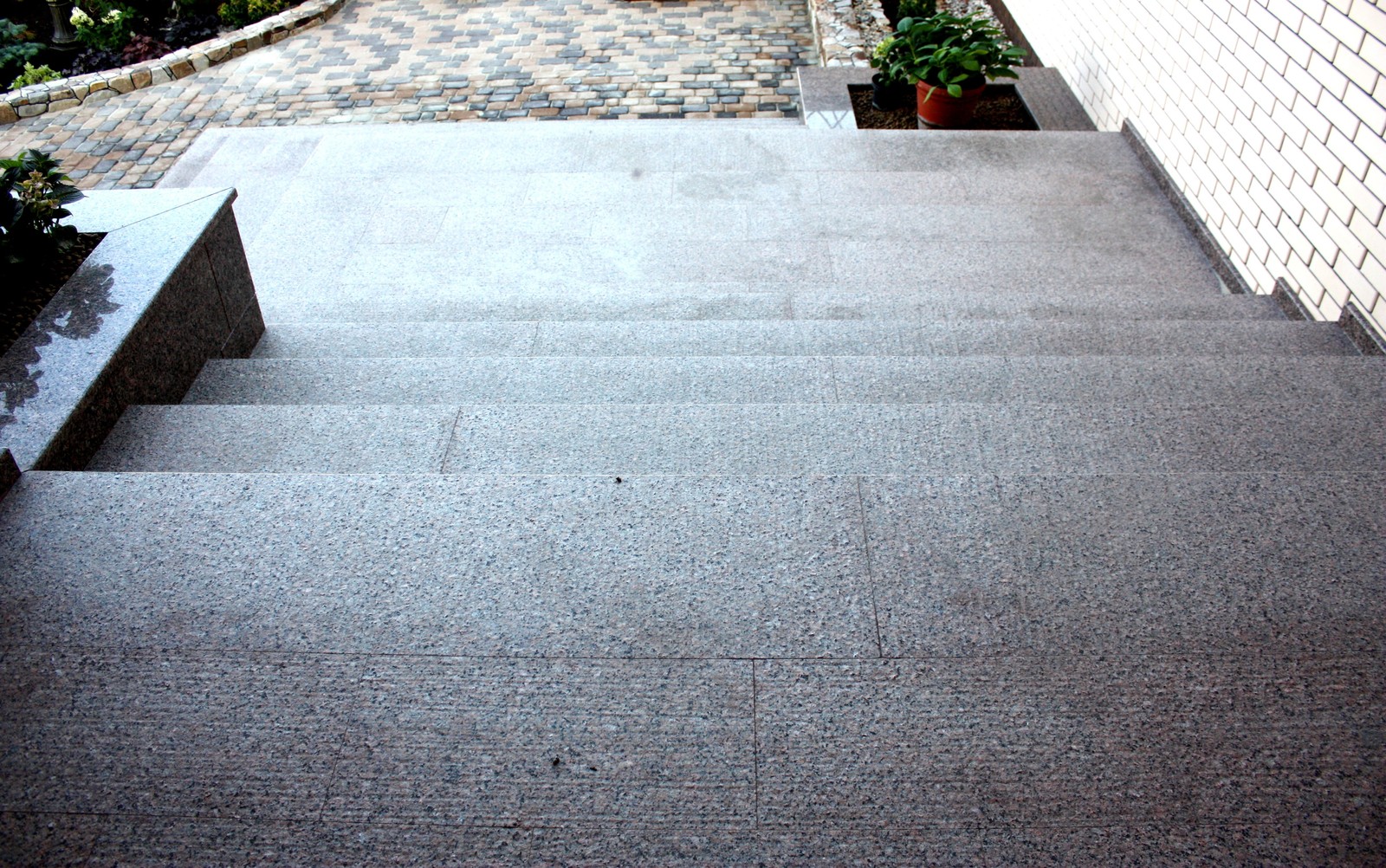 Парадная входная группа из гранита Цветок Украины