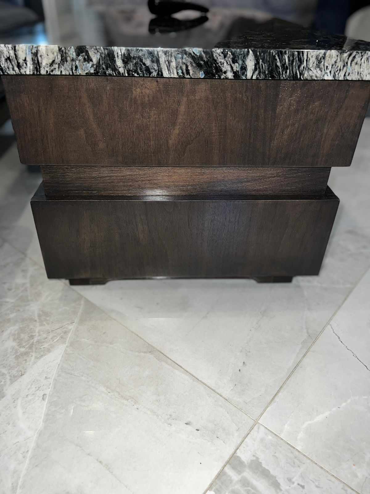 Чёрный орех и камень.