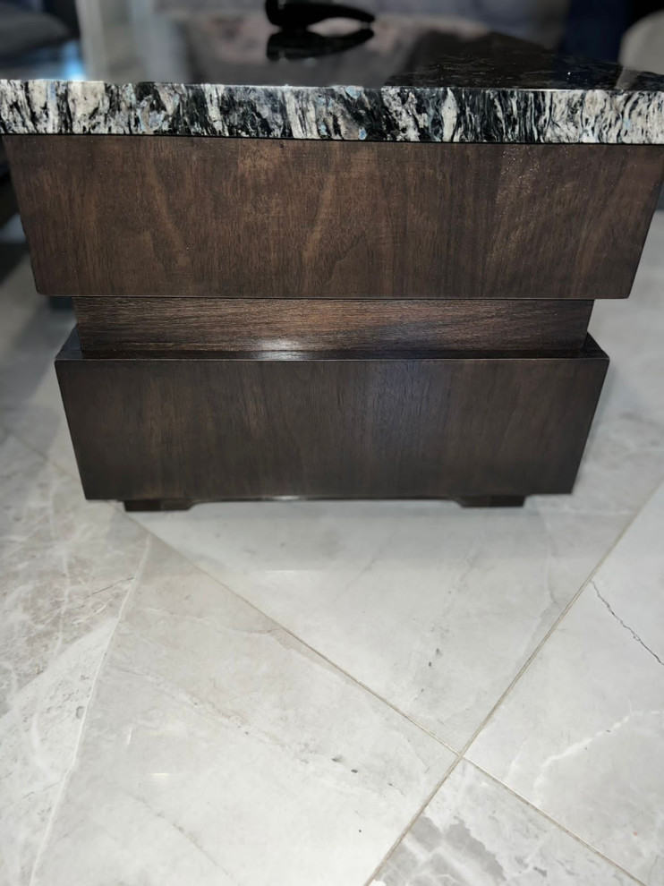 Чёрный орех и камень.