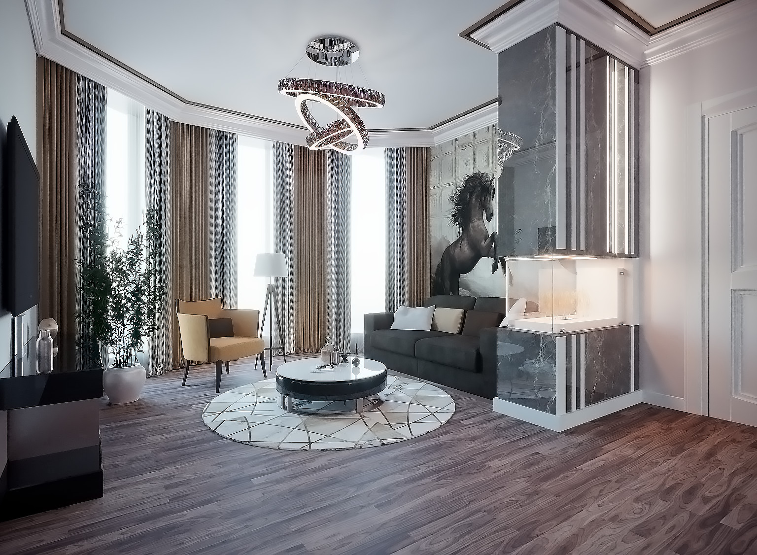 Обложка проекта: Дизайн - проект спальни и гостиной