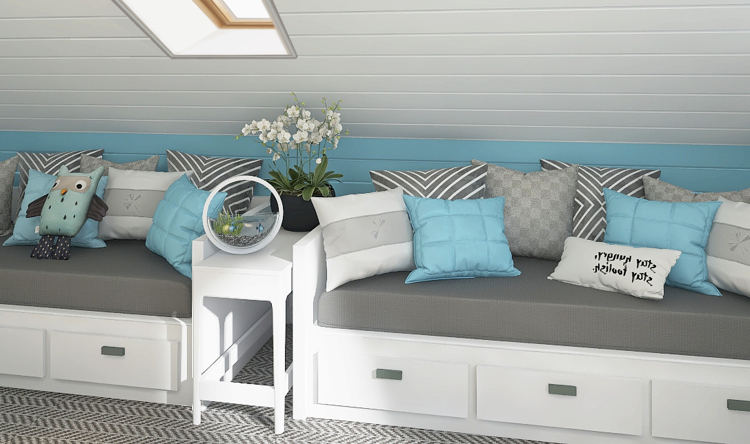 Загородный дом. Интерьер с элементами дерева