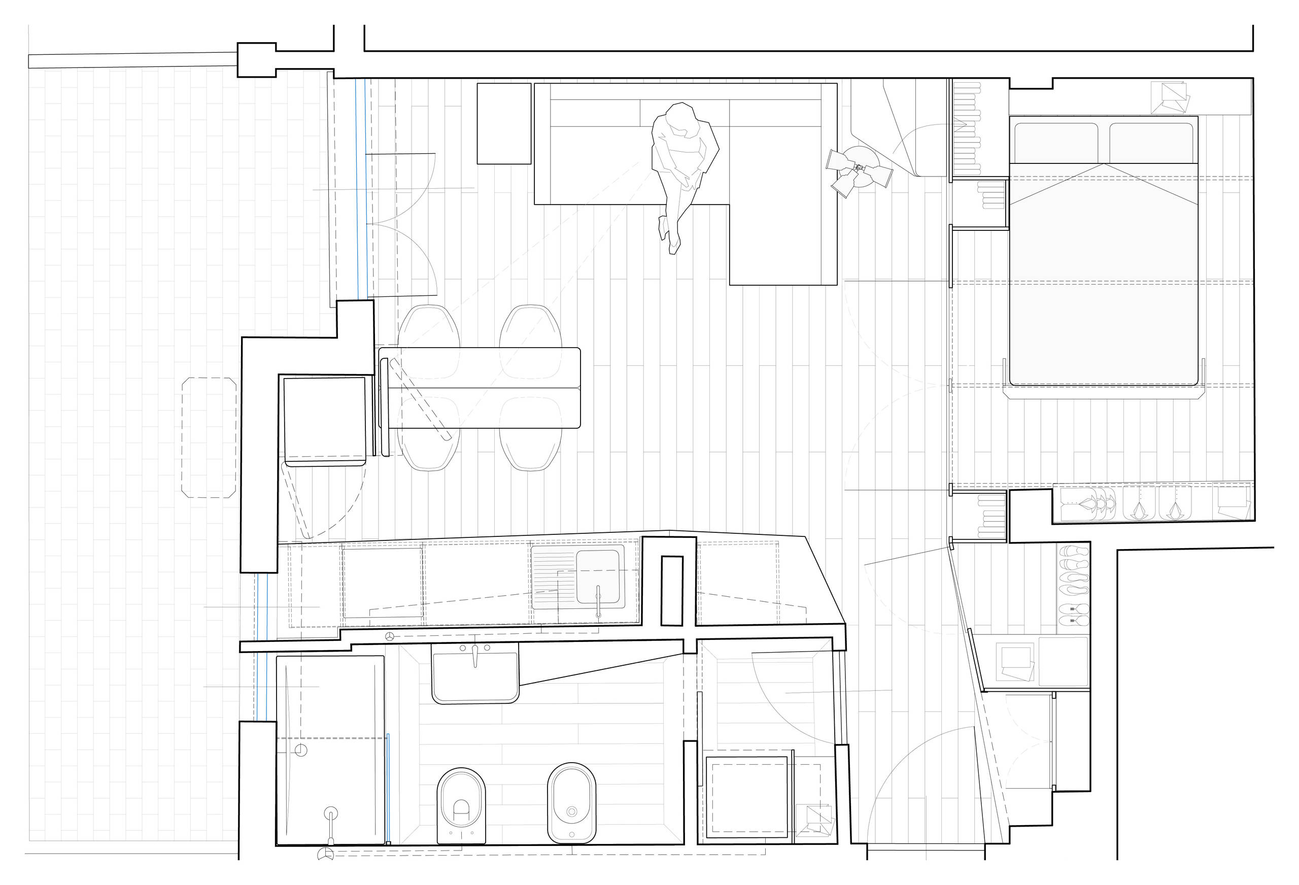 До и после: Студия с двумя спальнями... в шкафу
