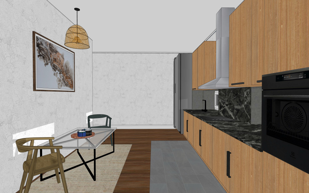 3D визуализация первого этажа дома