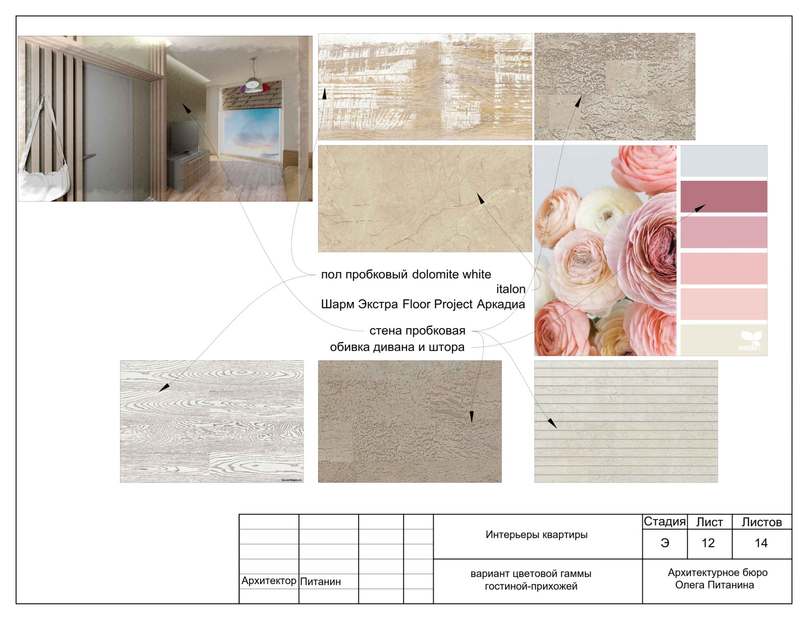 Эскизный проект квартиры в Москве