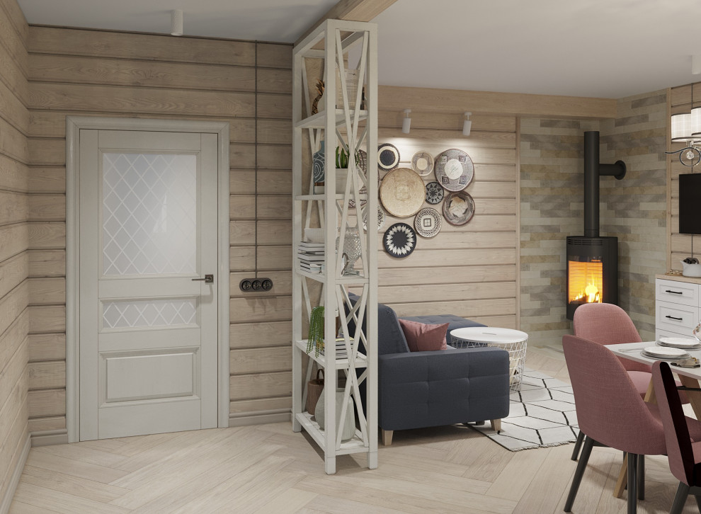 Дизайн интерьера срубного дома