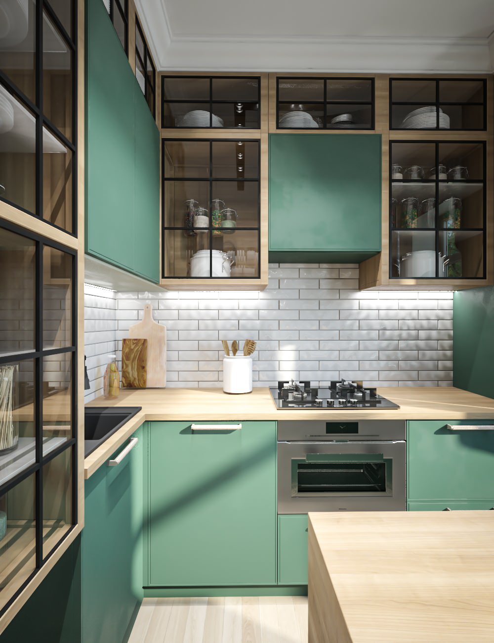 Кухня-гостиная на Московском проспекте. Старый фонд.