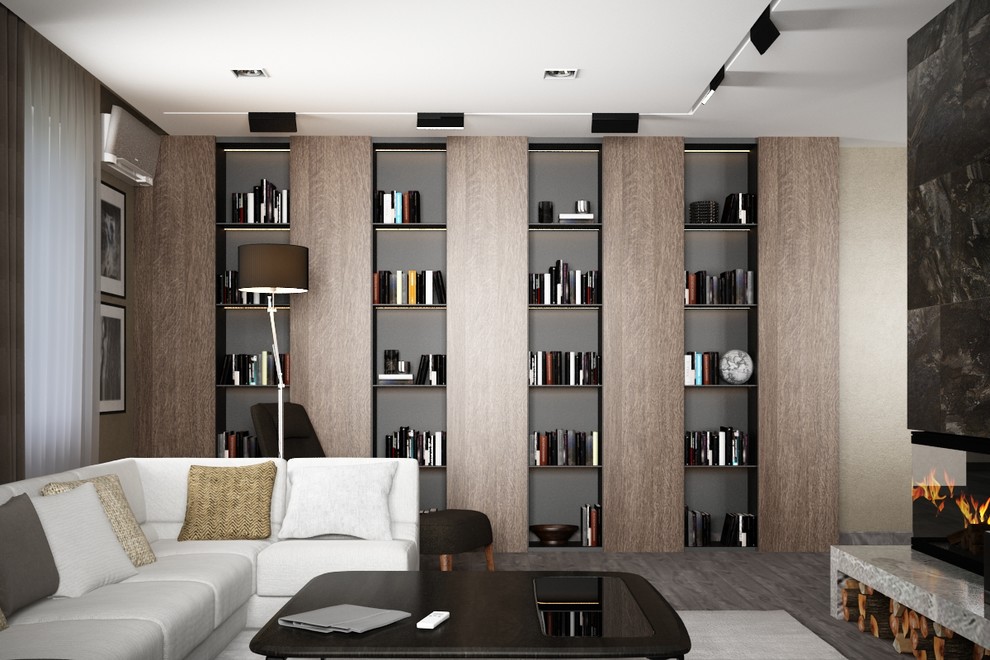 Дизайн кухни с гостинной