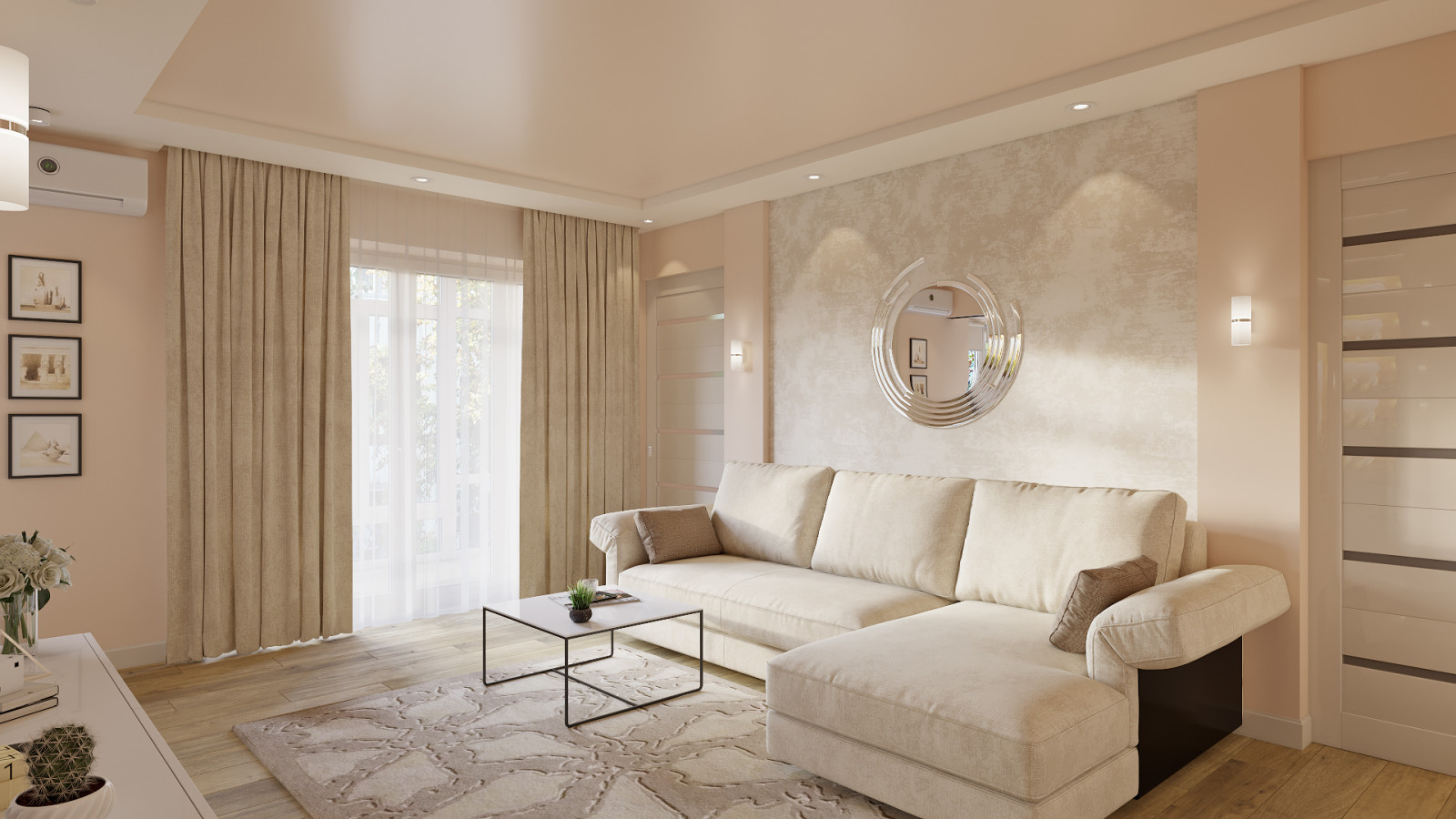 Дизайн двухкомнатной квартиры 44 м2