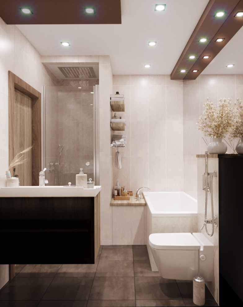 Дтзайн интерьера детской комнаты и двух санузлов в квартире в Екатеринбурге