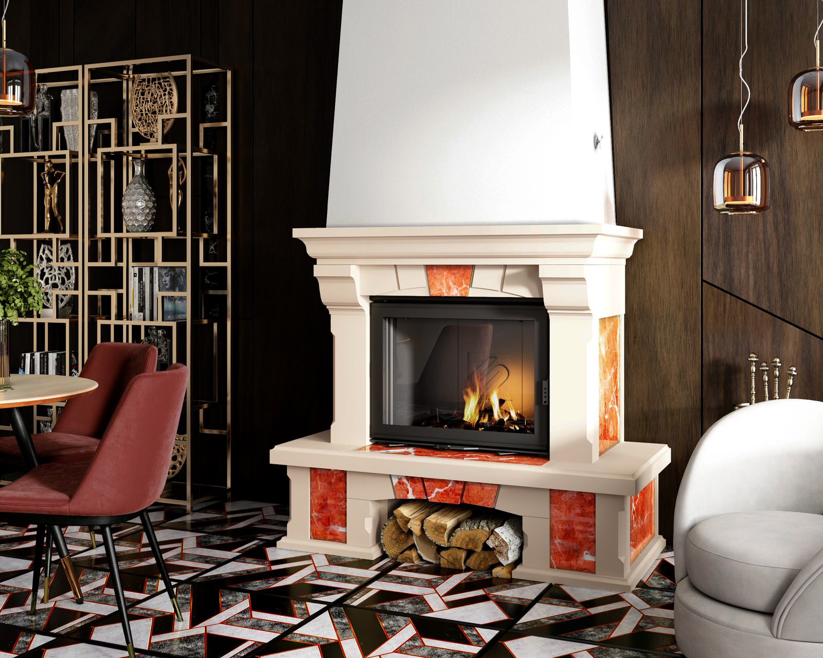 Топки серии UNIVERS (Stav). Фронтальные дровяные топки.