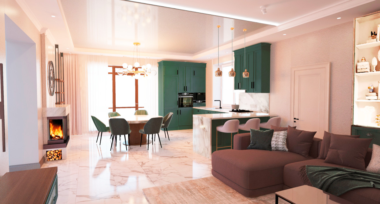 Обложка проекта: интерьеры жилого дома  Екатеринбург