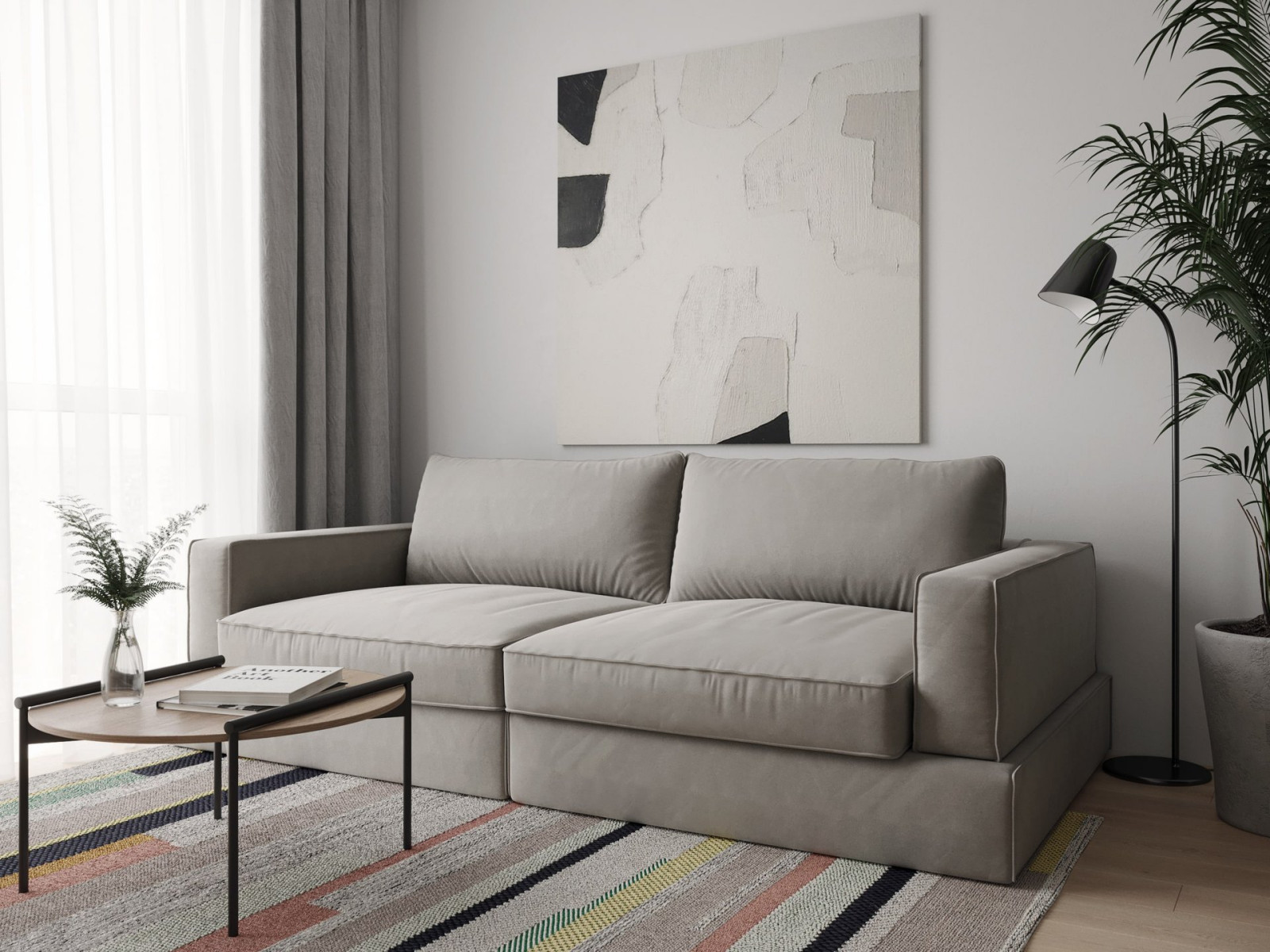 Ascetic and minimalist interior design of apartment