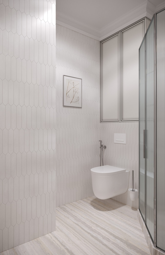 Обложка проекта: Светлая квартира с французским камином