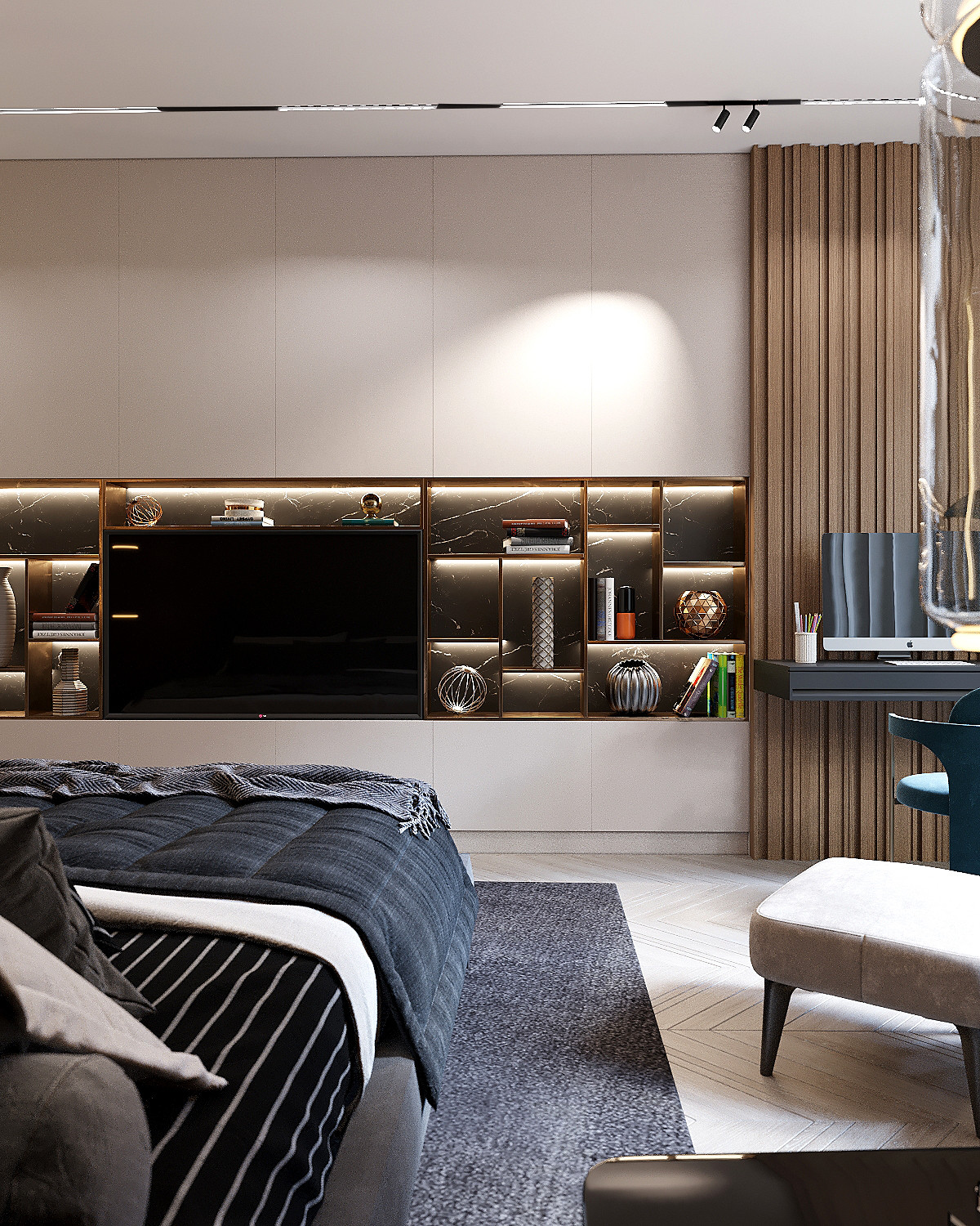 Интерьер квартиры ЖК "Ладья" в г. Самара 163м2