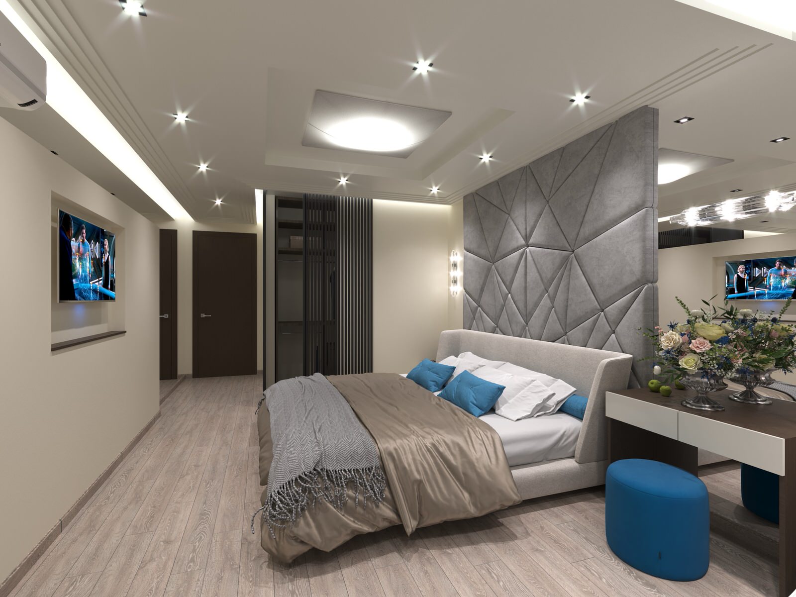 Современная планировка трёхкомнатной квартиры 110 м² в ЖК «Новое Тушино»