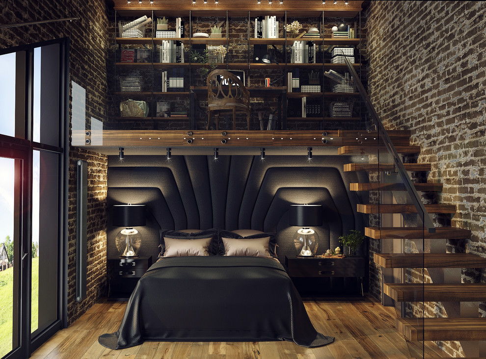 Обложка проекта: спальня с рабочим кабинетом