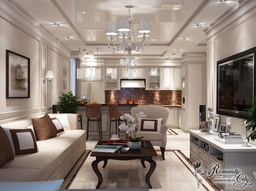 Дизайн трехкомнатной квартиры в светлых тонах