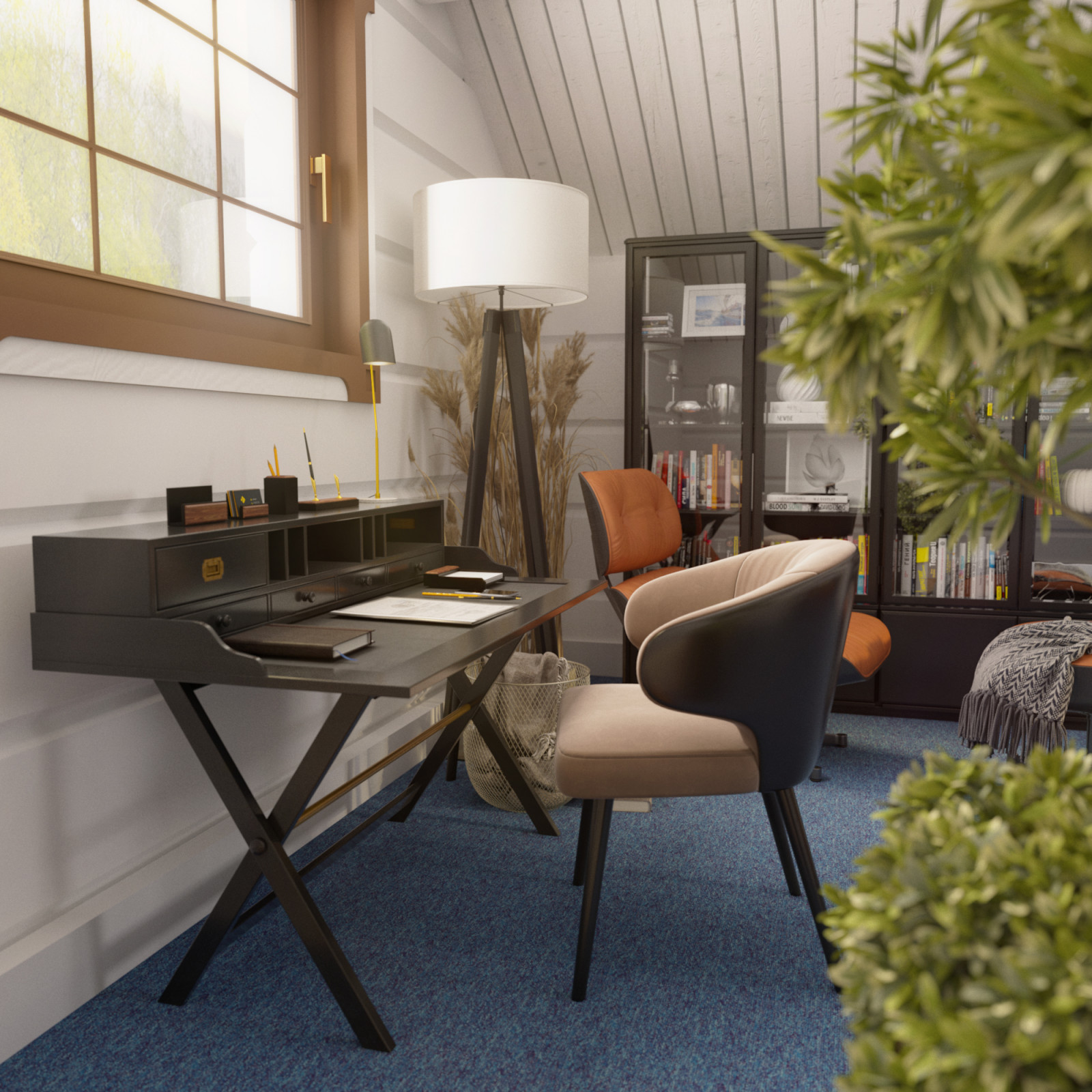 Дизайн-проект 2-го этажа частного дома.