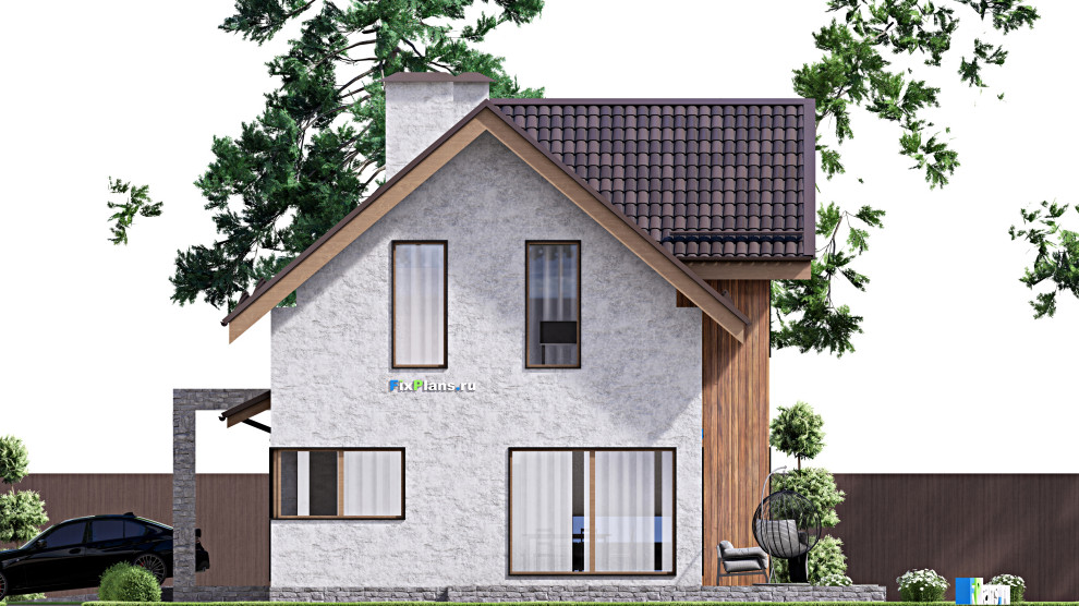 Проект дома с мансардой 20х13 м S210м2 F-15956