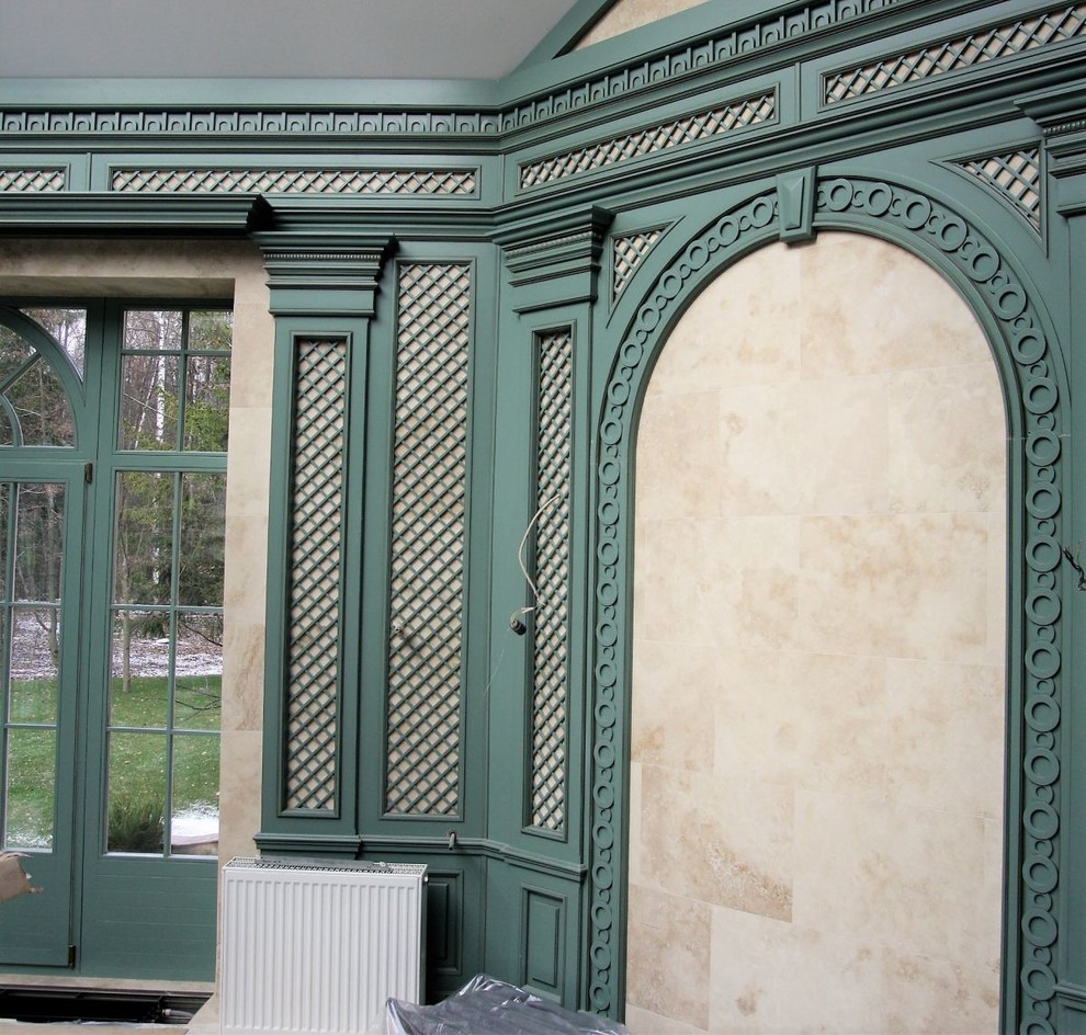 Отделка стен дома деревом