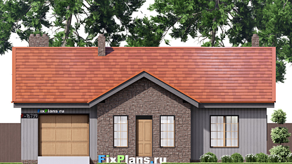 Проект одноэтажного дома 18х14м S157м2 F-16739
