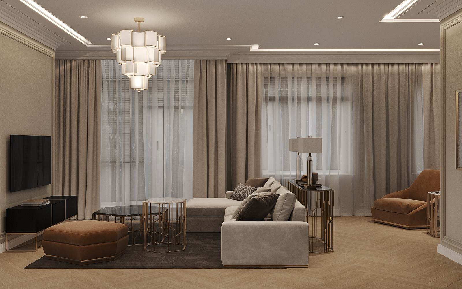 Дизайн-проект двухкомнатной квартиры для семейной пары