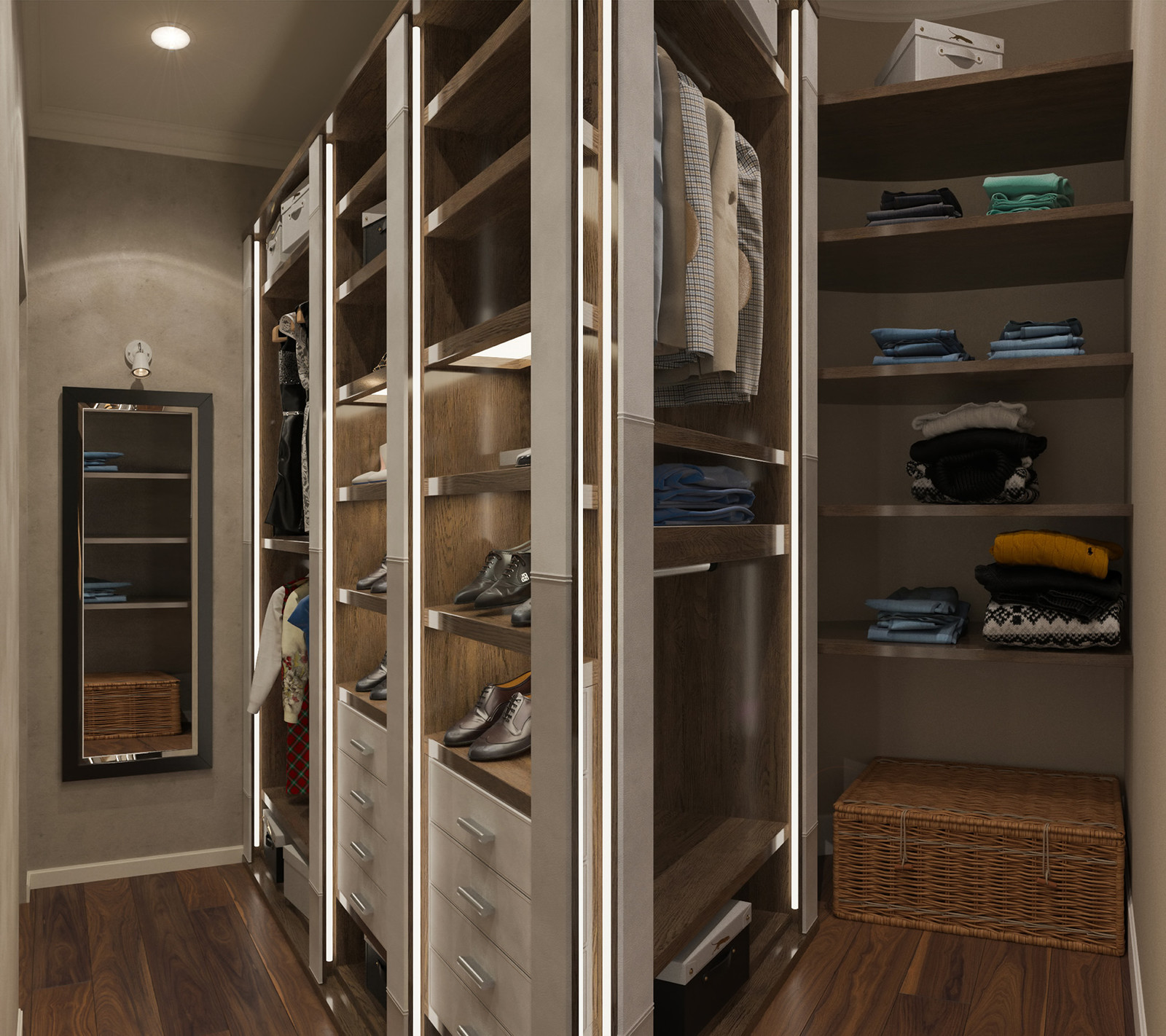 Загородный дом. Дмитровское шоссе. 2й этаж. Стиль современная классика.