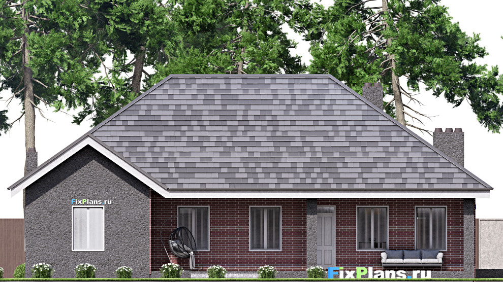 Проект одноэтажного дома 17х14м S176м2 F-16721