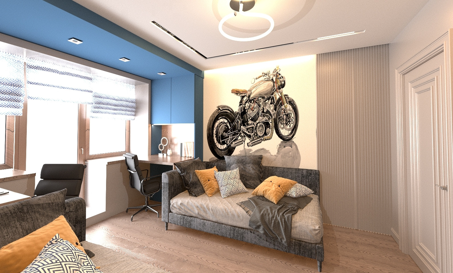 Обложка проекта: Комната для юных байкеров