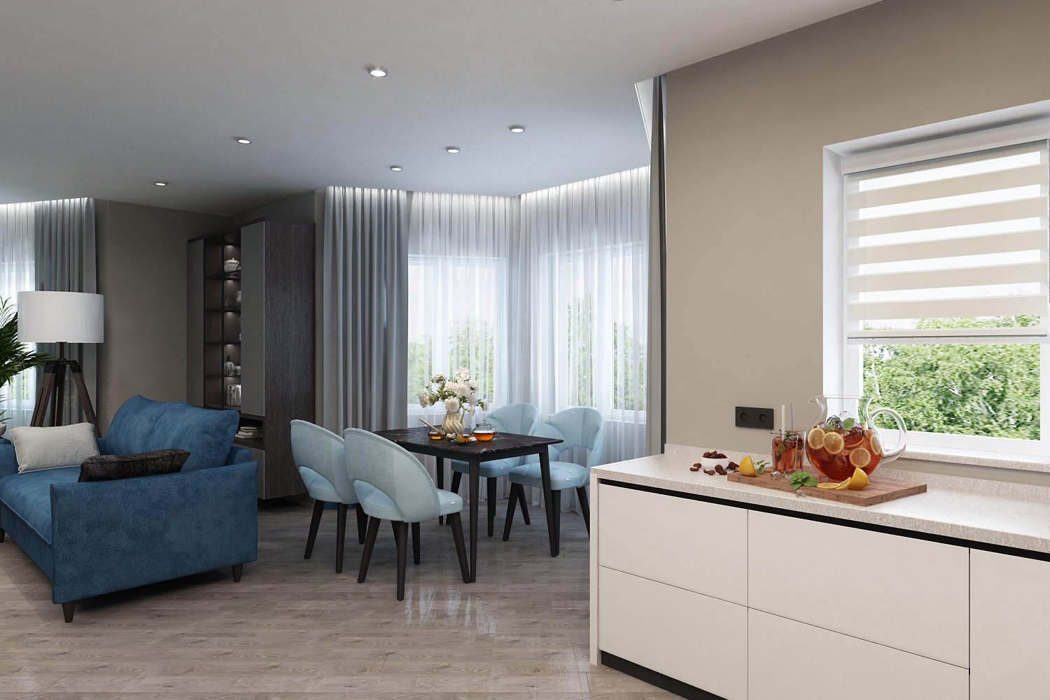 Гостиная-кухня