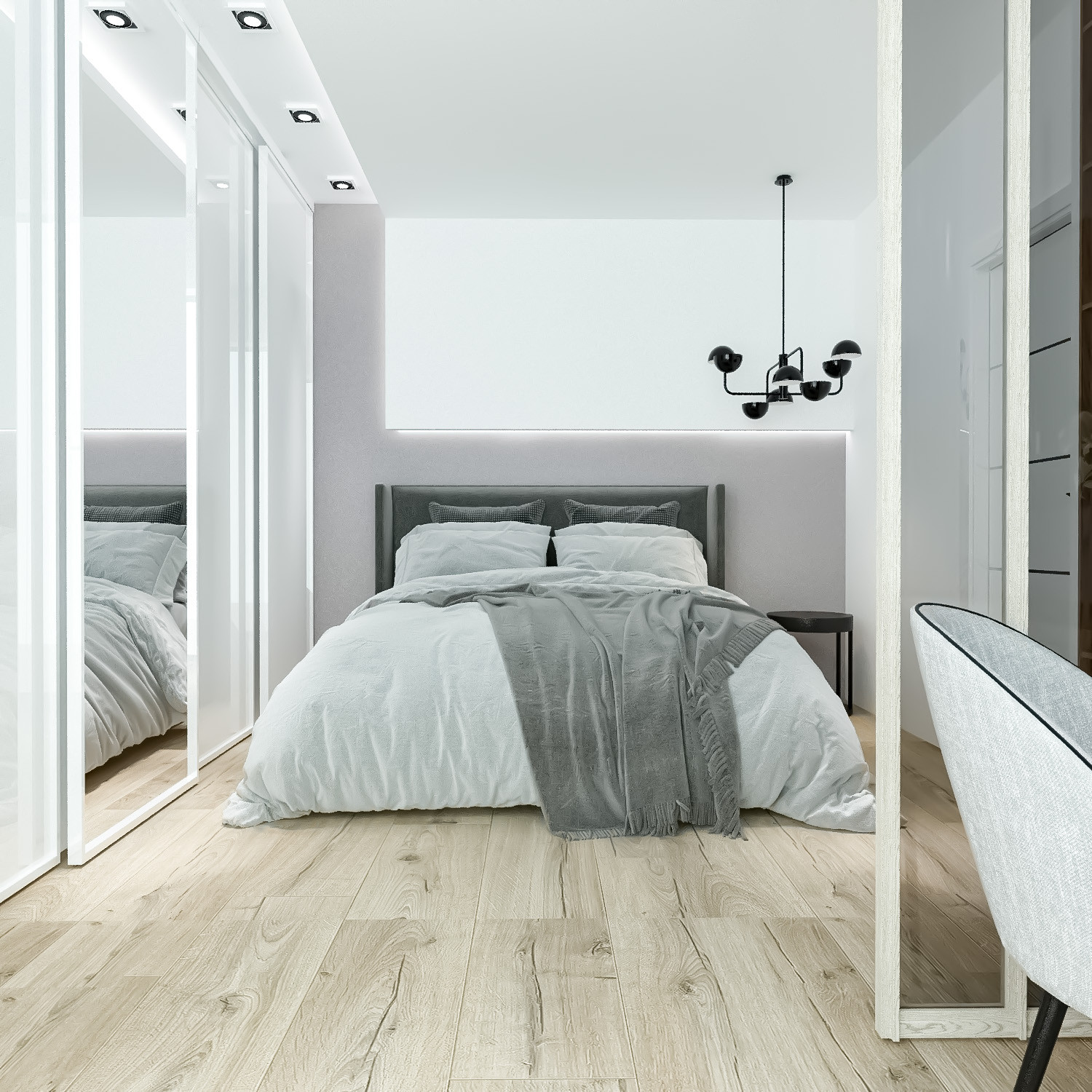 2020. 13. 10. Проект дизайна интерьера квартиры (спальня)