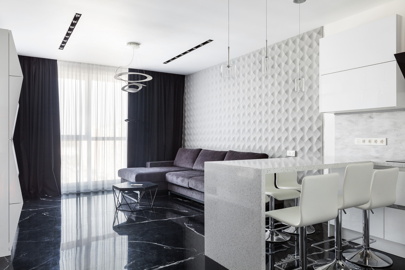 Квартира в стиле минимализм. Съемка для компании Мастер