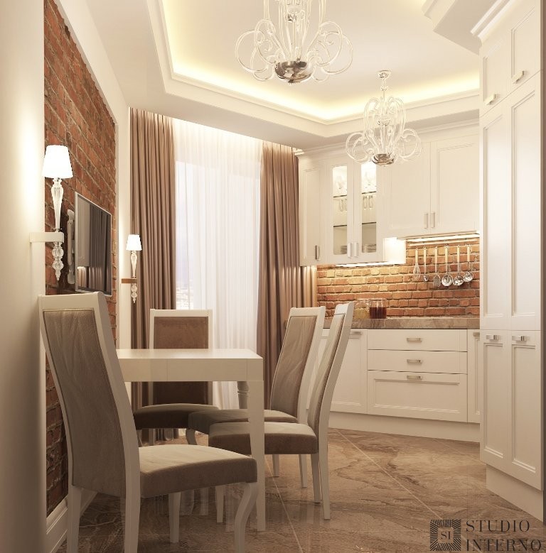 Интерьерквартиры в современном стиле с элементами лофта