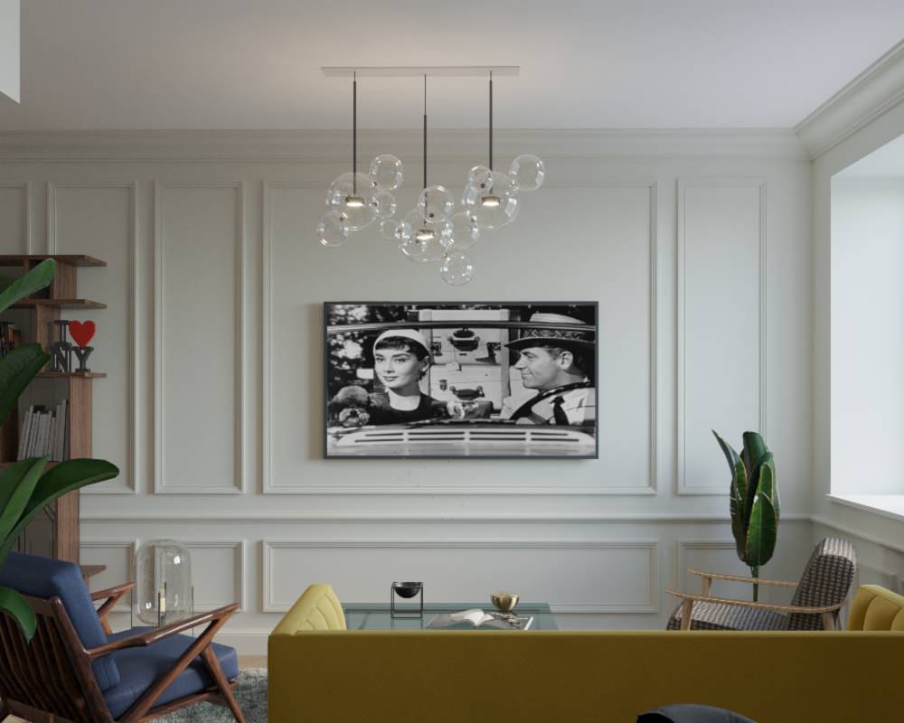 Современная классика в гостиной - обеденной