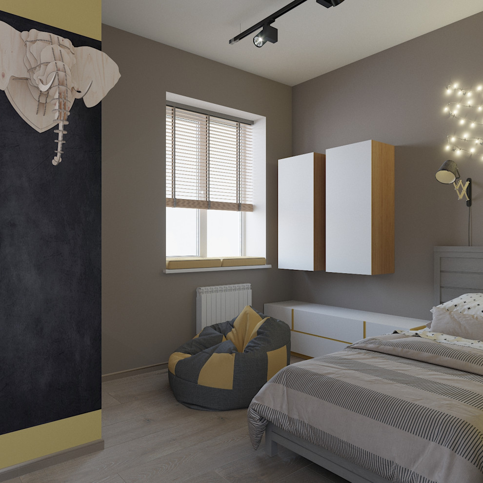 Современная гостинная с Камином