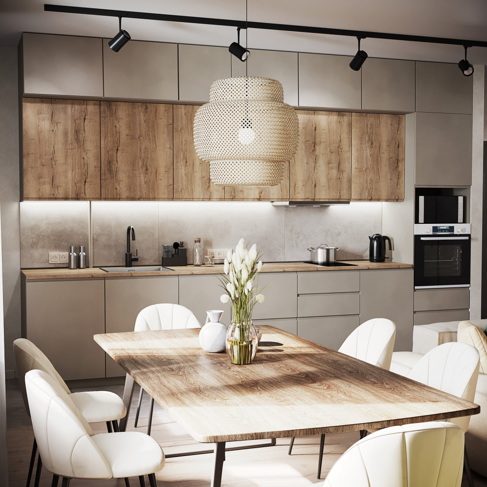 Проект квартиры "Ecoline", кухня-гостиная