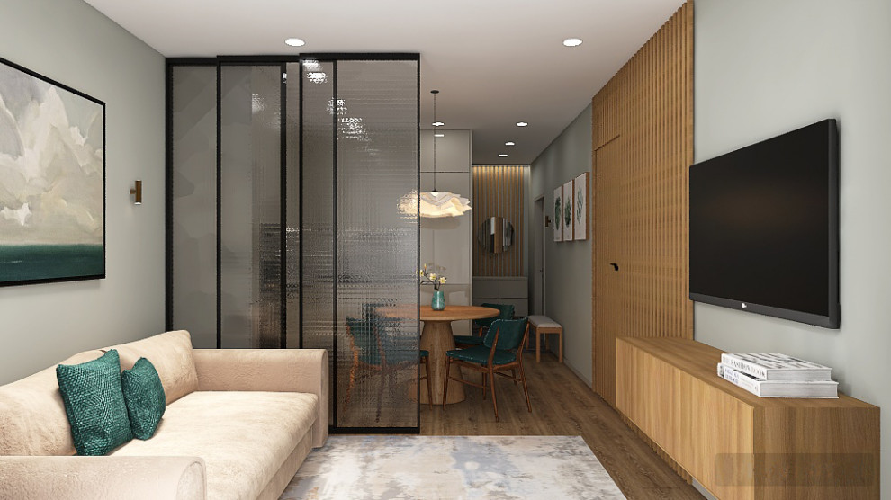 Проект трехкомнатной квартиры 66,8 кв.м.