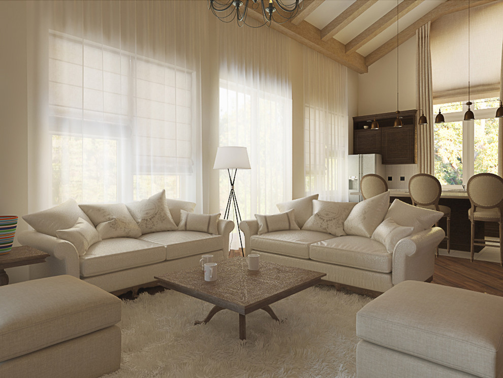 Обложка проекта: Дизайн гостиной-студии в частном доме