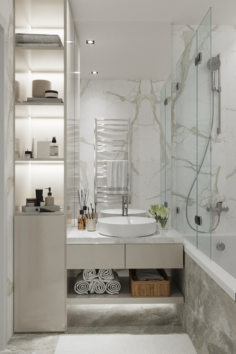 Обложка проекта: Дизайн-проект раздельного санузла