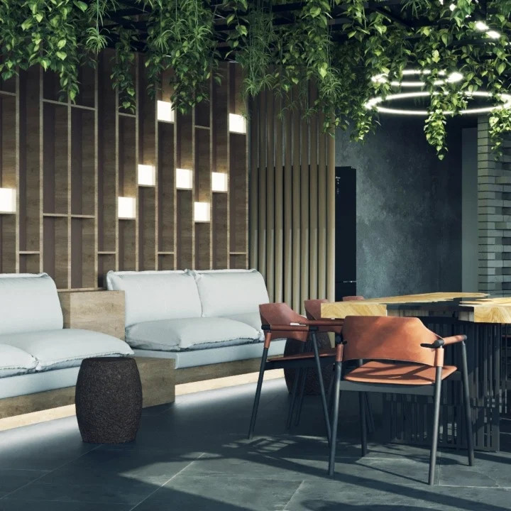 Обложка проекта: Интерьер летнего павильона