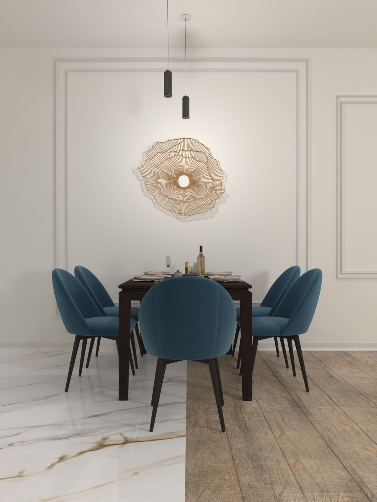 Интерьер квартиры в классическом современном стиле