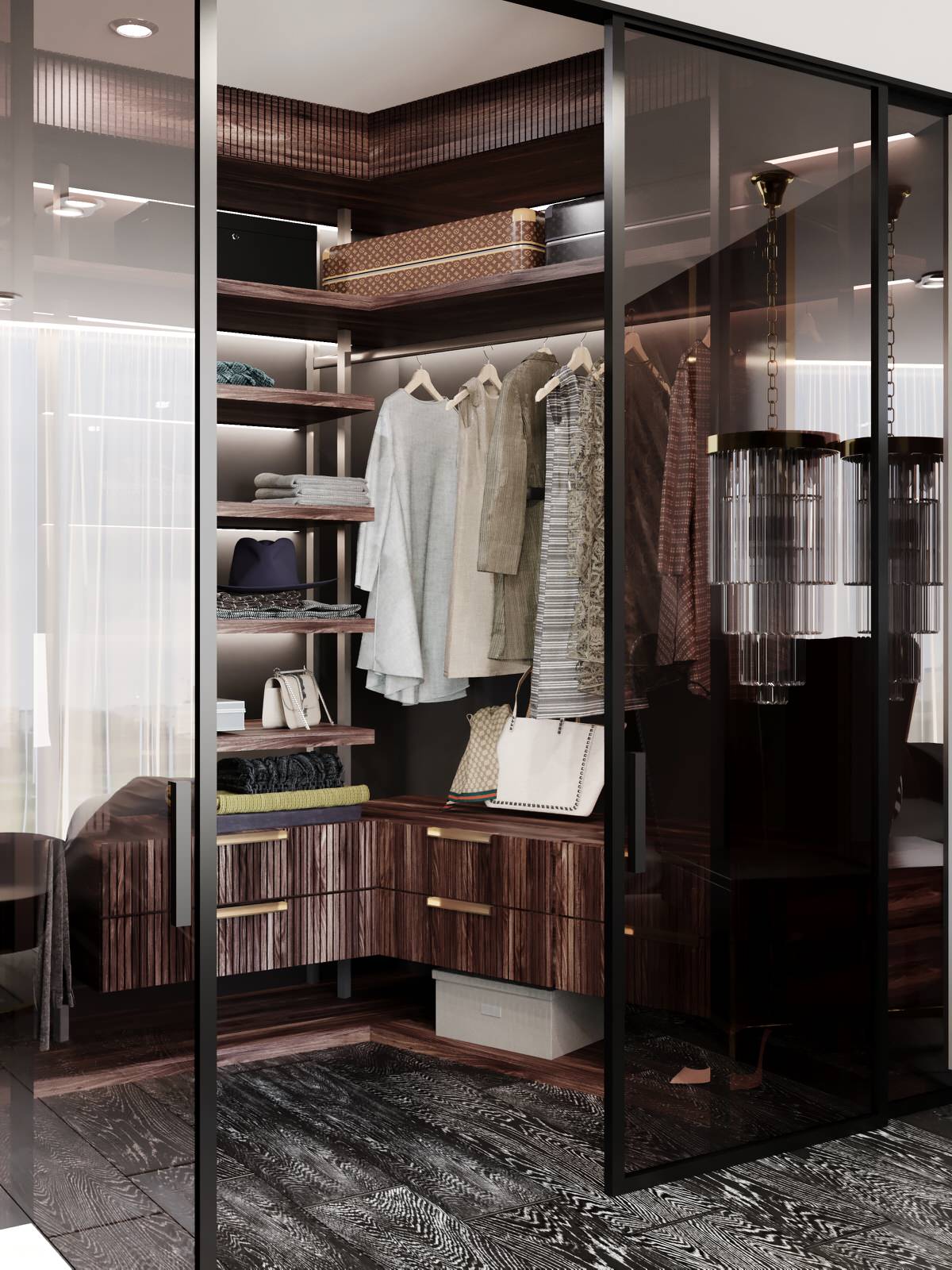 Спальня с гардеробной