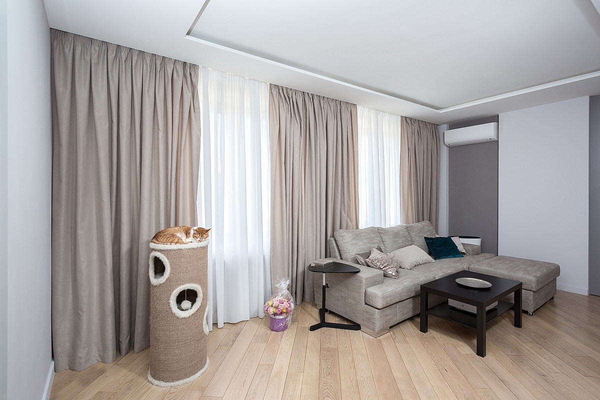 Шторы в интерьере 2х комнатной квартиры