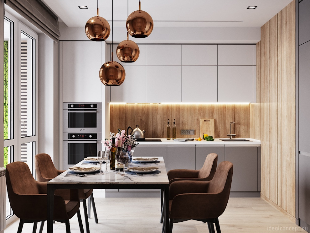 Теплый минимализм в ЖК Кутузов Град-1