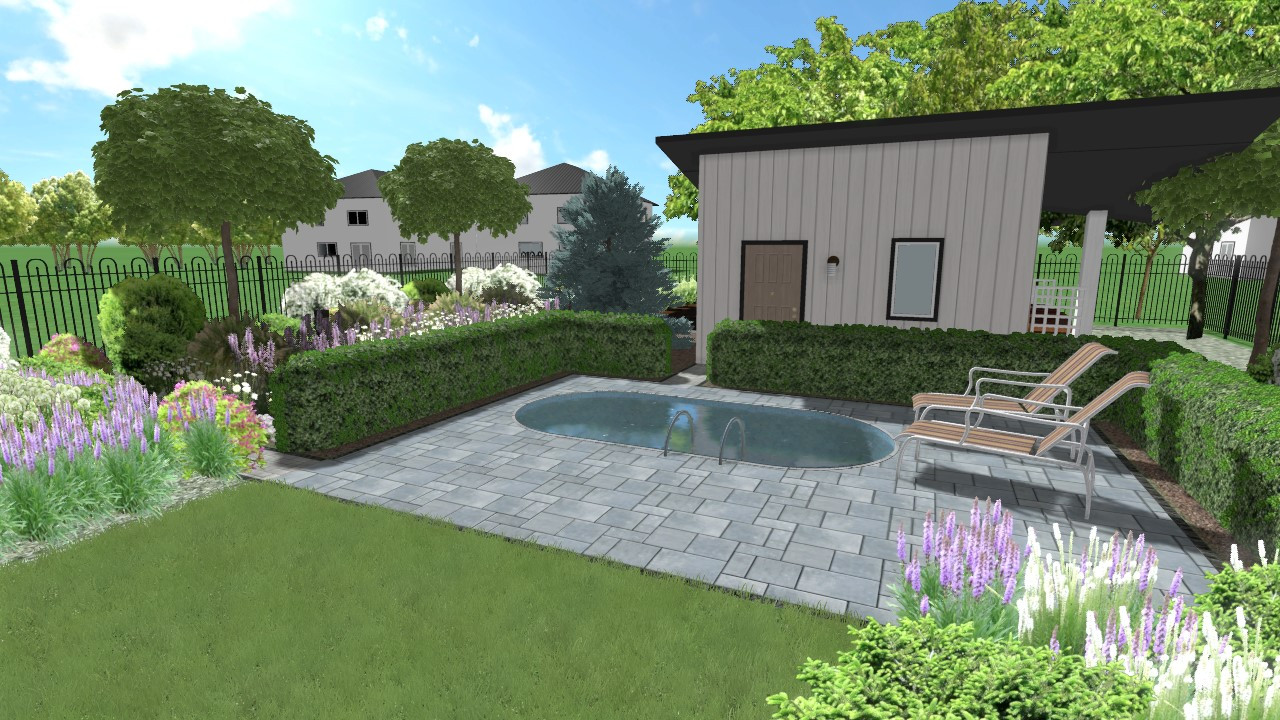 Проект частного сада в Германии